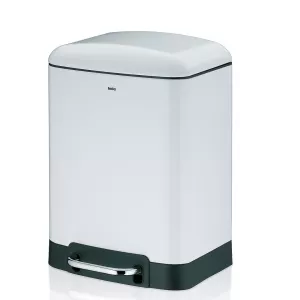 KELA-Kosz stalowy na śmieci 6 l biały Davino