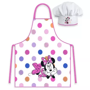Fartuszek dziecięcy z czapką Myszka Minnie