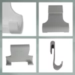 KELA-Wieszak silikonowy uniwersalny szary Tim - 4