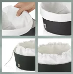 KELA-Koszyk na pieczywo L czarny/biały Grana - 3