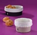 KELA-Koszyk na pieczywo L czarny/biały Grana - 4