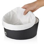 KELA-Koszyk na pieczywo L czarny/biały Grana - 5