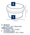 KELA-Koszyk na pieczywo L czarny/biały Grana - 7