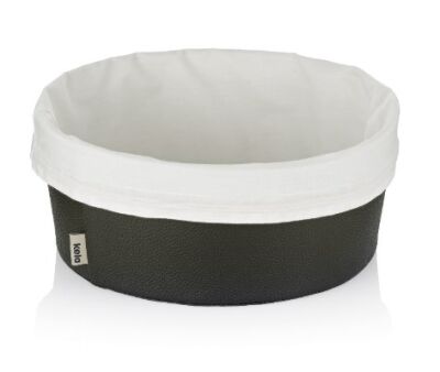 KELA-Koszyk na pieczywo L czarny/biały Grana