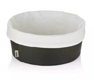 KELA-Koszyk na pieczywo L czarny/biały Grana