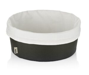 KELA-Koszyk na pieczywo L czarny/biały Grana