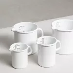 Kubek emaliowany 2 l biały z miarką Riess Classic - 2