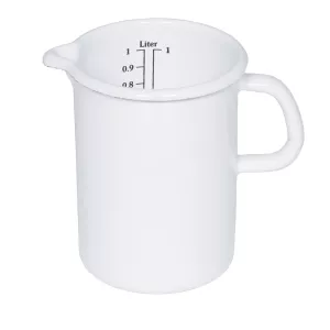 Kubek emaliowany 2 l biały z miarką Riess Classic