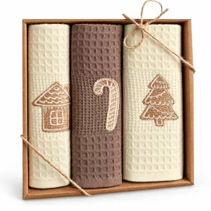 Komplet ręczników kuchennych bawełnianych NILTEKS/3x40x60/LUX CHR COOKIE