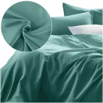 Pościel satyna bawełniana CIEMNY TURKUS 042/180x200 - 3