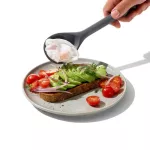 OXO-Łyżka cedzakowa silikonowa czarna, Good Grips - 8