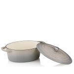 KELA-Brytfanna owalna z pokrywą 4 l szara Calido - 2