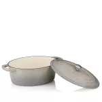 KELA-Brytfanna owalna z pokrywą 4 l szara Calido - 2