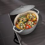 KELA-Brytfanna owalna z pokrywą 4 l szara Calido - 6