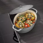 KELA-Brytfanna owalna z pokrywą 4 l szara Calido - 6