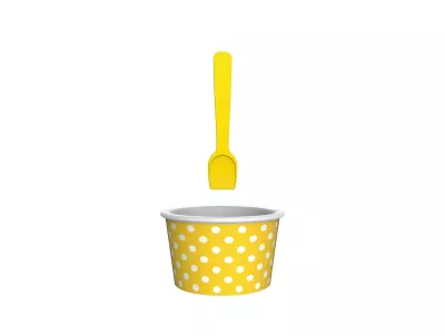 Zak!-Miseczka na lody, żółto-biała