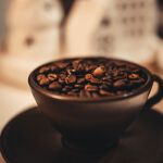 BIO Zestaw 4 szt Filiżanek do kawy ze spodkiem Bioffee - 4