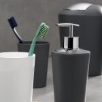 KELA-Kosz z uchylną pokrywą 5l czarny-stal Marta - 5