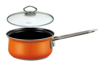 Rondel ceramiczny Z POKRYWKĄ, 1l pomarańczowy Riess Corall