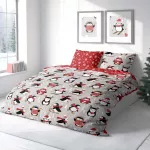 Pościel bawełniana 220x200 + 2x70x80 świąteczna wzór 076 - 2