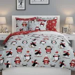 Pościel bawełniana 220x200 + 2x70x80 świąteczna wzór 076 - 4