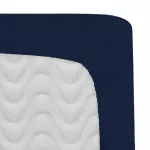 Prześcieradło satyna bawełniana z gumką ciemny granat 026/140x200 - 3