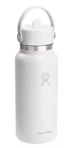 HF- Butelka 32oz Wide Flex Straw Cap White