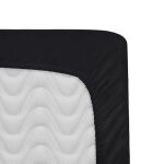 Prześcieradło satyna bawełniana z gumką czarny 04000966/200x220 - 3