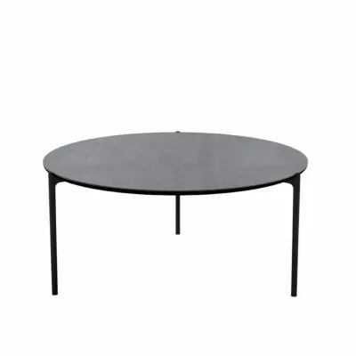 Savoye Coffee Table 90 cm Diam. Ceramic Grey