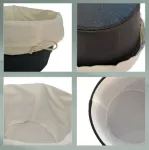 KELA-Koszyk na pieczywo S czarny/biały Grana - 2