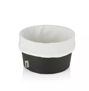 KELA-Koszyk na pieczywo S czarny/biały Grana