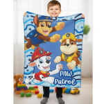 Koc polarowy 100x140 Psi Patrol niebieski 5432 - 2