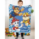 Koc polarowy 100x140 Psi Patrol niebieski 5432 - 2