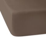Prześcieradło satyna bawełniana z gumką sepia 043/120x200 - 3