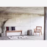 Fotel z drewna tekowego z rattanem cane Madam Stoltz - 6