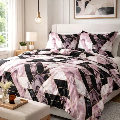 Pościel satyna bawełniana 1546/1/140x200+1posz.70x80 SATYNLOVE