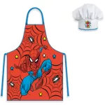Fartuszek dziecięcy z czapką Spiderman czerwony - 2