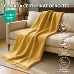 Koc T Bawełniany/BA866/150x200 musztarda - 7