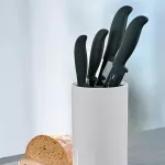 KELA-Zestaw 5 noży w bloku 6el. biały czarny Acida - 7