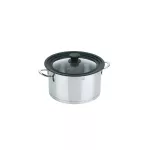 KELA-Pokrywka szkło+silikon 27cm czarna Concetta - 2