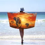 Ręcznik plażowy mikrofibra 100x180 H140 - 2