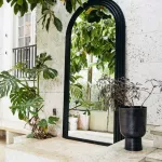 Duże lustro w czarnej ramie 203 x100 x 6 cm Falco NORDAL - 3