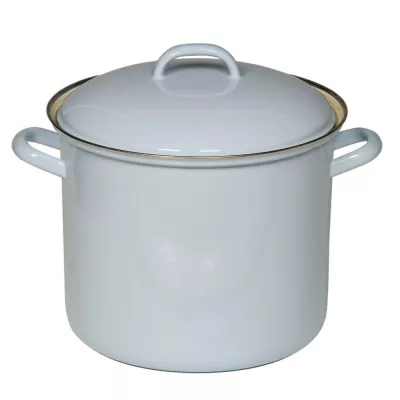 Garnek niebieski emaliowany 8 l Riess Pastell – garnek na indukcję