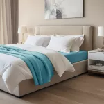 Prześcieradło jersey elastan z gumką BLUE/NIEBIESKI/90x200x30 - 2