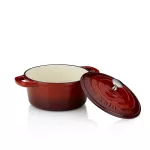 KELA-Garnek żeliwny +pokrywa 2,5 l czerwony Calido - 2