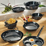 Duży garnek gastronomiczny 18 l czarny Riess - 2