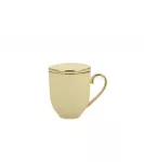 Kubek z zaparzaczem i pokrywką z porcelany DUO ECRU VESPER 420 ml - 3