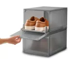 JJ-Zestaw boxów na buty 2el. ShoeCasePremium szary - 7