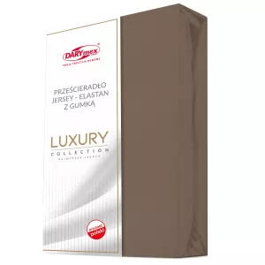 Prześcieradło jersey elastan z gumką 45 BRĄZ/180x200x30