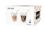 Zak!-Zestaw 2 szklanek 200ml z łyżeczkami, złoty - 5
